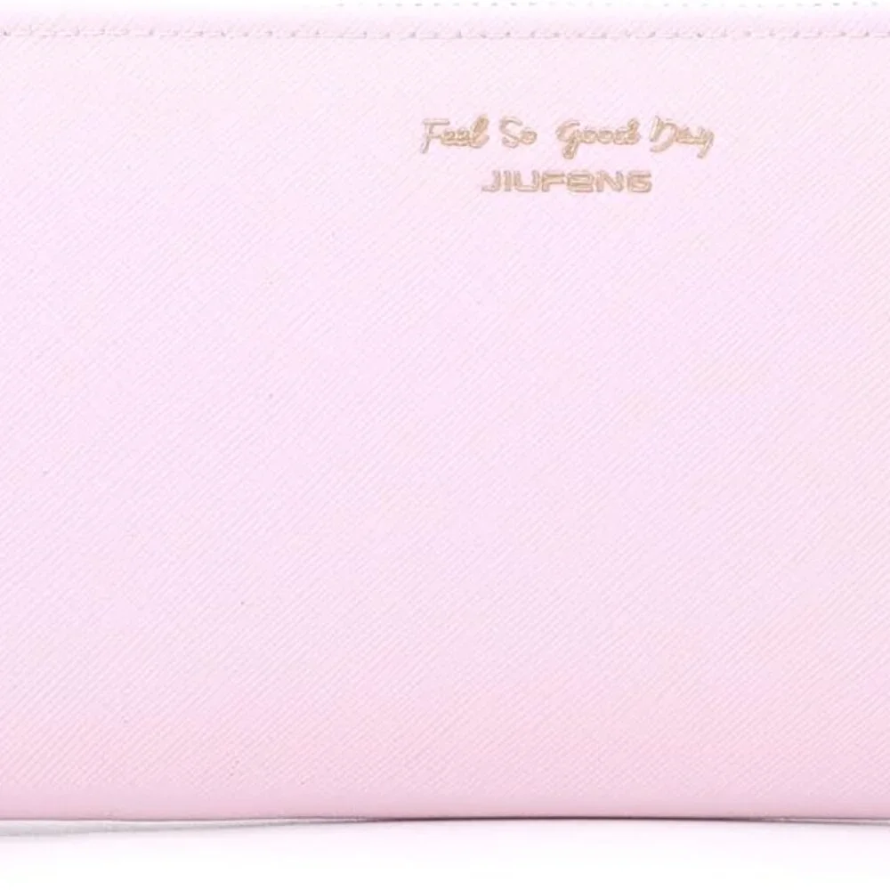 Women RFID Blocking Wallet PU Leather Large Capacity Zipper Purse